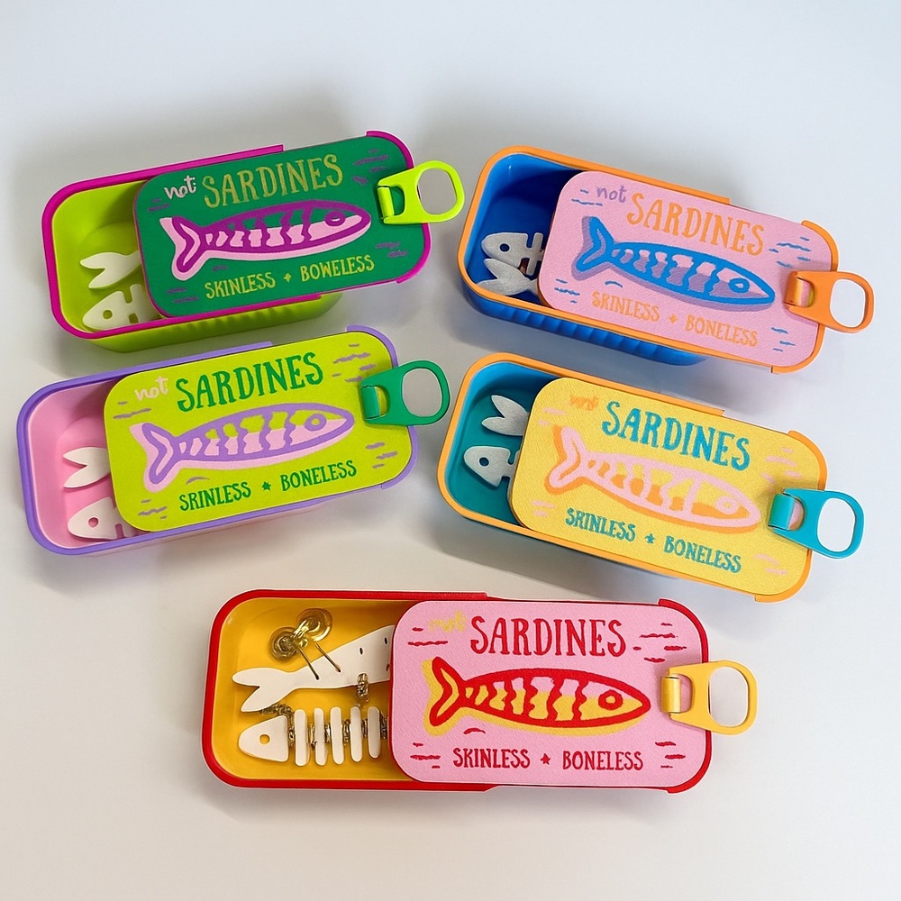 Sardine Tin Travel Jewelry Cases